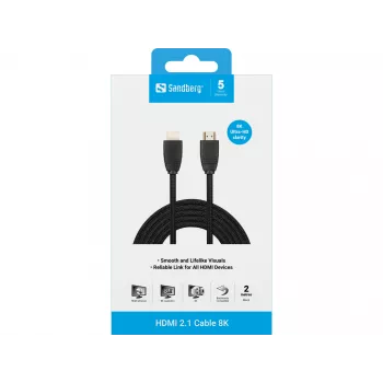 HDMI kabelis Sandberg HDMI 2.1 kabelis 8K 2m
