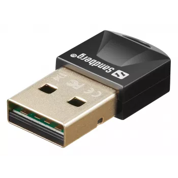 Sandberg USB BT 5.3 Wireless Dongle, Wireless, USB, Bluetooth, 3 Mbit/s, Melns