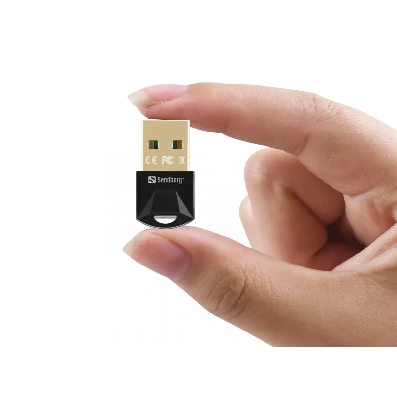 Sandberg USB BT 5.3 Wireless Dongle, Wireless, USB, Bluetooth, 3 Mbit/s, Melns
