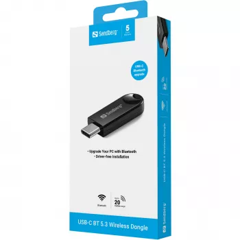 Bezvadu USB-C Bluetooth 5.3 sargspraudnis SANDBERG 136-69 datoriem un klēpjdatoriem