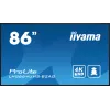 iiyama LH8664UHS-B2AG Signage Display Digital signage flat panel 2.17 m (85.6 collas) Wi-Fi 500 cd/m² 4K Ultra HD Melns Iebūvēts procesors Android 11 24/7
