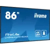 iiyama LH8664UHS-B2AG Signage Display Digital signage flat panel 2.17 m (85.6 collas) Wi-Fi 500 cd/m² 4K Ultra HD Melns Iebūvēts procesors Android 11 24/7