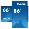 iiyama LH8664UHS-B2AG Signage Display Digital signage flat panel 2.17 m (85.6 collas) Wi-Fi 500 cd/m² 4K Ultra HD Melns Iebūvēts procesors Android 11 24/7