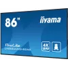 iiyama LH8664UHS-B2AG Signage Display Digital signage flat panel 2.17 m (85.6 collas) Wi-Fi 500 cd/m² 4K Ultra HD Melns Iebūvēts procesors Android 11 24/7