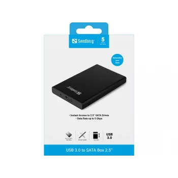 HDD/SSD korpuss Sandberg USB 3.0 uz SATA Box 2.5''