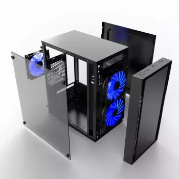 Datora korpuss Gembird CCC-FORNAX-960B Midi Tower melns