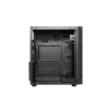PC korpuss GEMBIRD Fornax 160 Mini Tower — melns, SPCC, atbalsta ITX/mATX/ATX, 1×3,5 collu + 3×2,5 collu nodalījumi, 7 paplašināšanas sloti, 445×185×390 mm