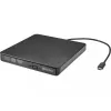 Sandberg USB-C/A DVD diskdzinis, melns, paplāte, galddators/klēpjdators, DVD Super Multi DL, USB Type-C, CD-R, CD-ROM, CD-RW, DVD+R DL, DVD-R, DVD-R DL, DVD-RAM, DVD-ROM, DVD-RW