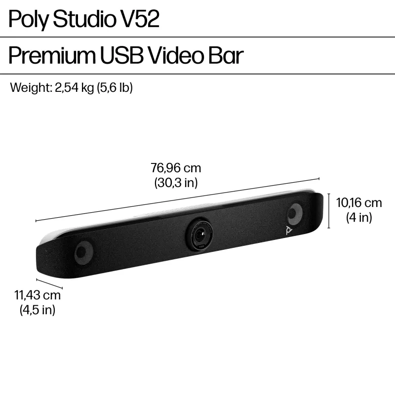 HP Poly Studio V52 USB videobārs