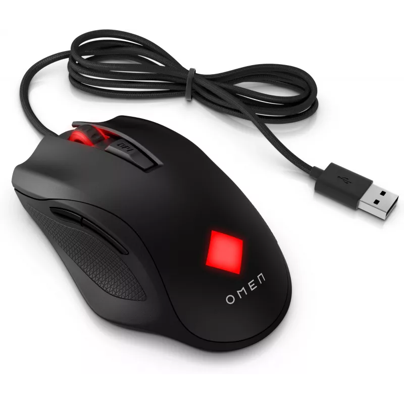 HP OMEN Vector pele, labās rokas, IR LED, USB Type-A, 16000 DPI, 1 ms, melns