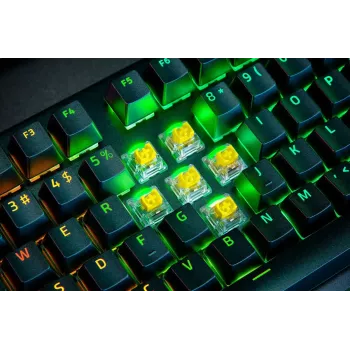 Razer MelnsWidow V4 Pro tastatūra spēlēm USB QWERTY US International melna mehāniska RGB LED