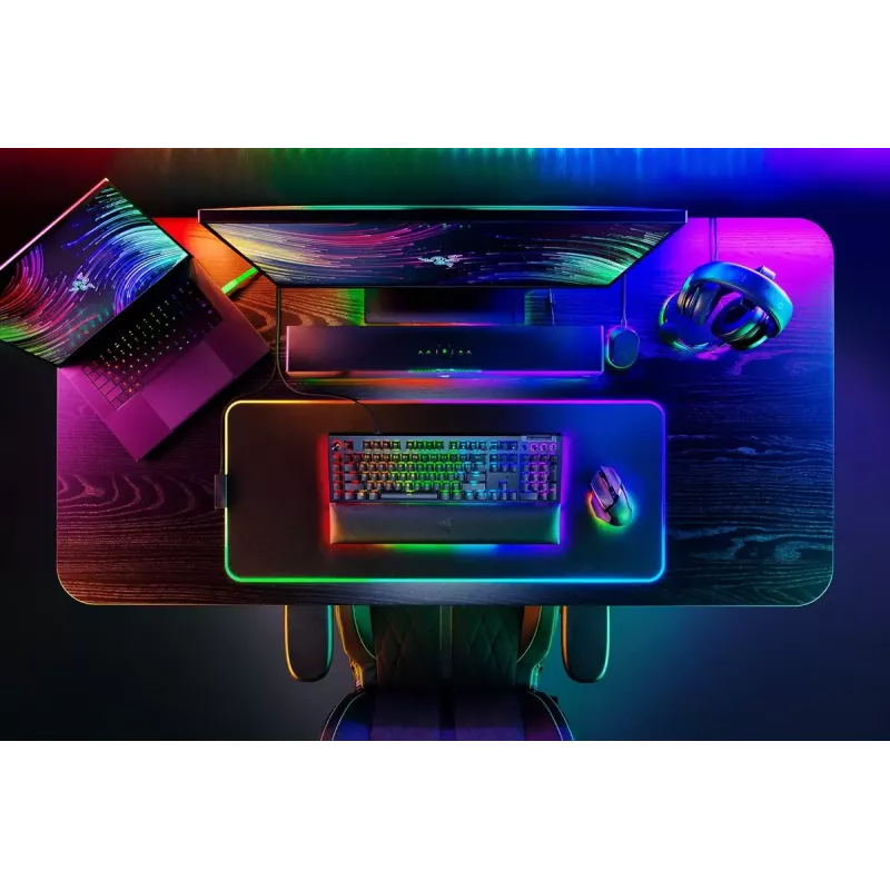 Razer MelnsWidow V4 Pro tastatūra spēlēm USB QWERTY US International melna mehāniska RGB LED