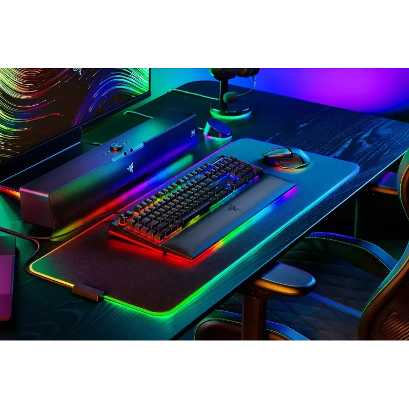 Razer MelnsWidow V4 Pro tastatūra spēlēm USB QWERTY US International melna mehāniska RGB LED