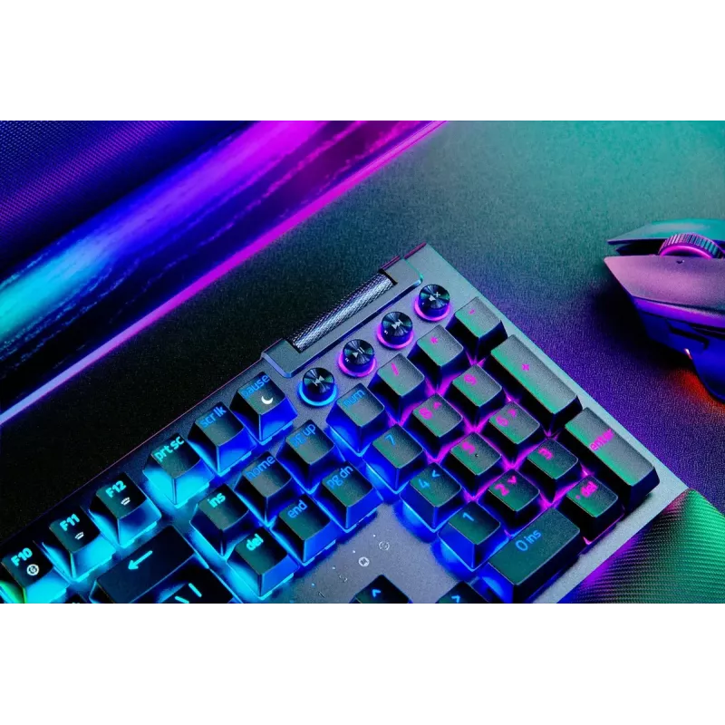 Razer MelnsWidow V4 Pro tastatūra spēlēm USB QWERTY US International melna mehāniska RGB LED