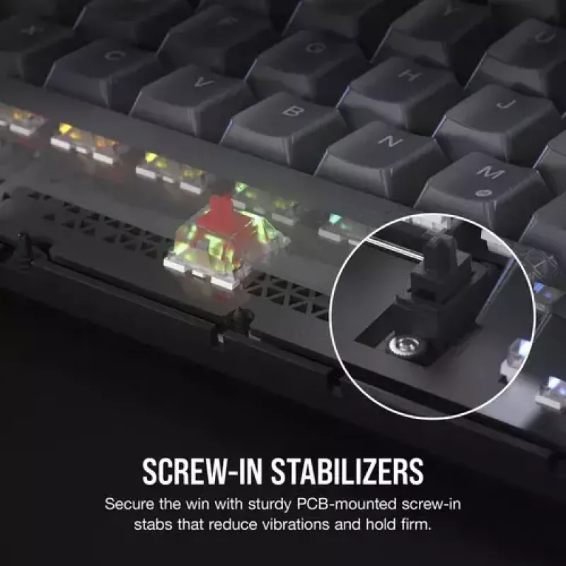Mehaniskā spēļu tastatūra Corsair K65 PLUS WIRELESS RGB Wireless USB Melns