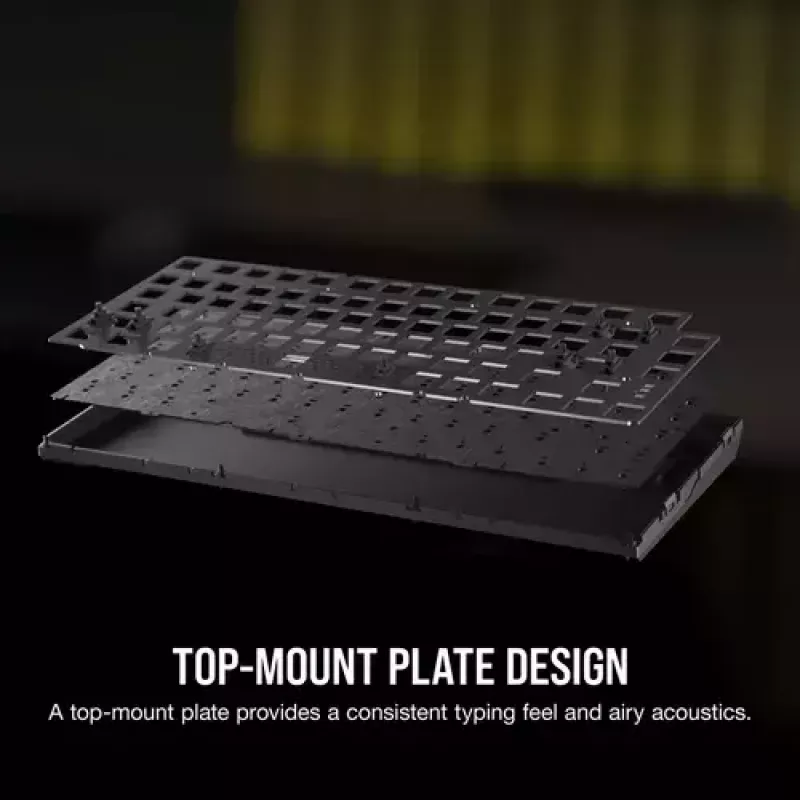 Mehaniskā spēļu tastatūra Corsair K65 PLUS WIRELESS RGB Wireless USB Melns
