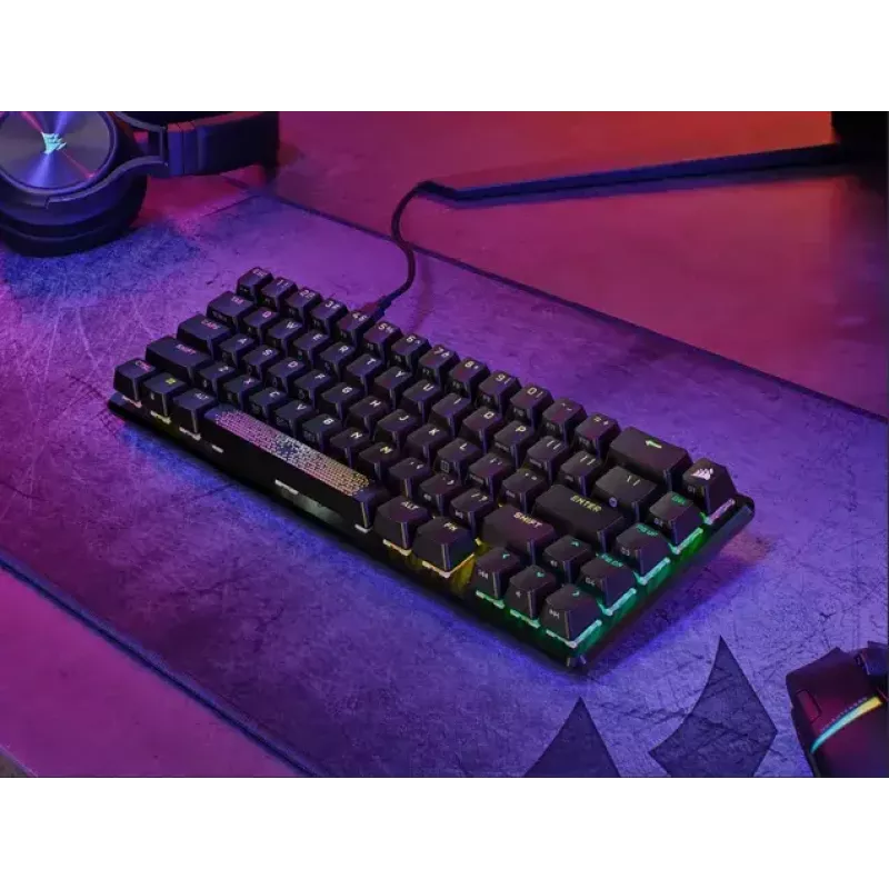 Corsair K65 PRO MINI klaviatūra Spēļu USB QWERTY Angļu Melna 65% RGB