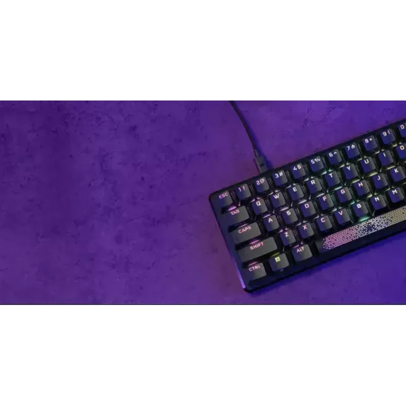 Corsair K65 PRO MINI klaviatūra Spēļu USB QWERTY Angļu Melna 65% RGB
