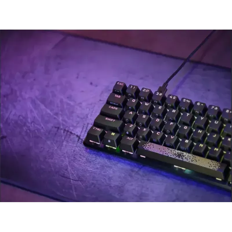 Corsair K65 PRO MINI klaviatūra Spēļu USB QWERTY Angļu Melna 65% RGB