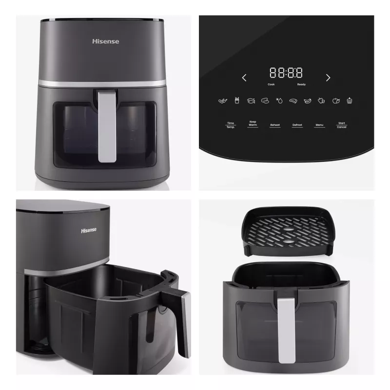 Hisense HAF1900D fritieris Atsevišķs 7 L 1800 W Karstā gaisa fritieris Melns