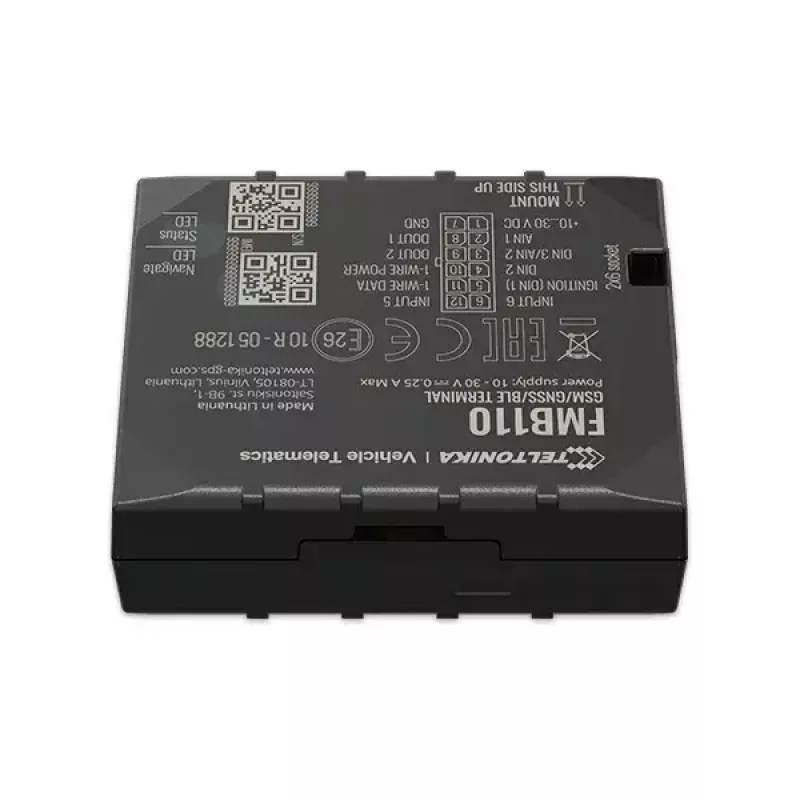 GPS izsekotājs Teltonika FMB110 Automašīnu Melns Putekļu izturīgs 0.128GB