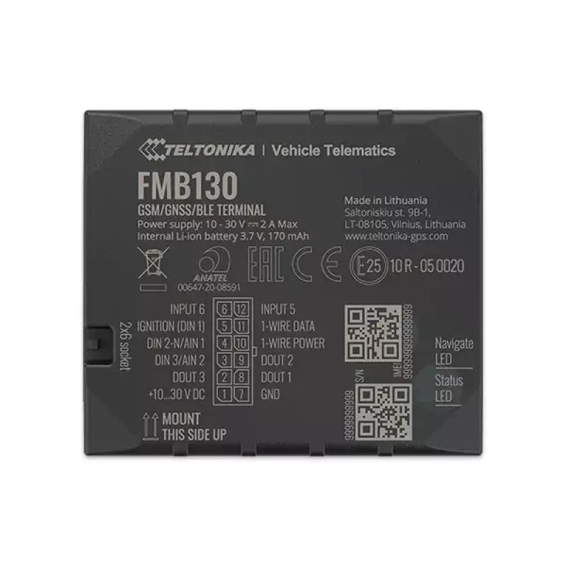 GPS izsekotājs Teltonika FMB130 Auto Melns