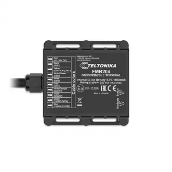 GPS izsekotājs Teltonika FMB204 universāls melns viena SIM 1800 mAh