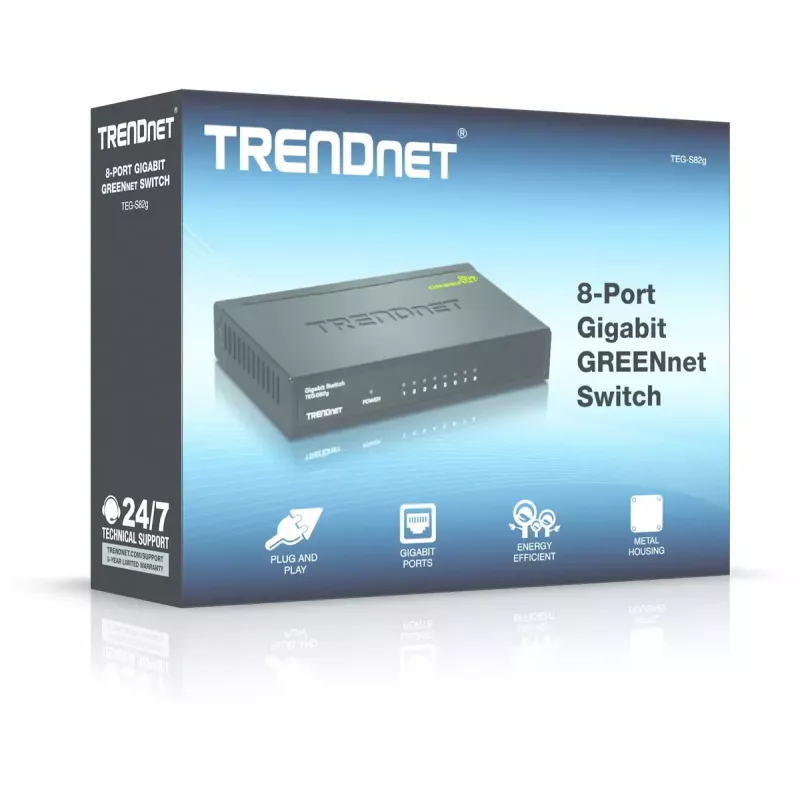 Nevadāms slēdzis TRENDnet GREENnet TEG-S82G