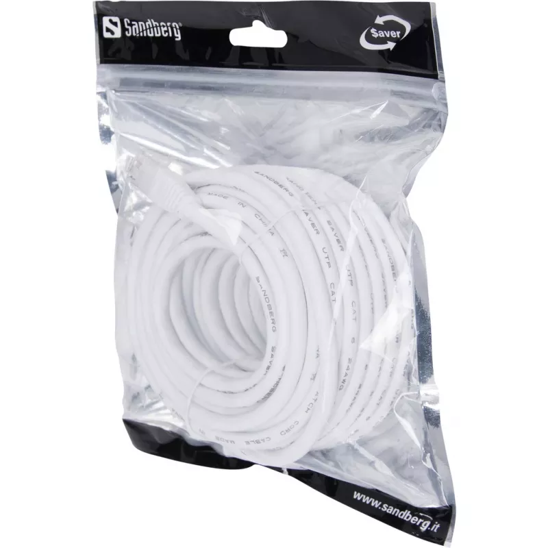 Tīkla kabelis Sandberg UTP Cat6 10m RJ-45 balts
