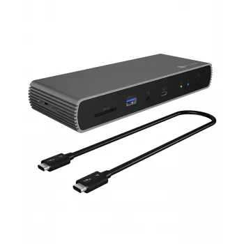 ICY BOX IB-DK8801-TB4 vadu Thunderbolt 4 antracīta, melna