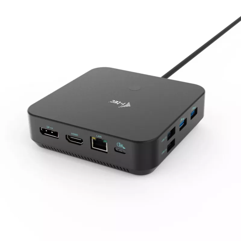 i-tec USB-C HDMI Dual DP dokstacija ar 100 W strāvas padevi