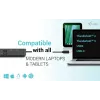 i-tec USB-C HDMI Dual DP dokstacija ar 100 W strāvas padevi