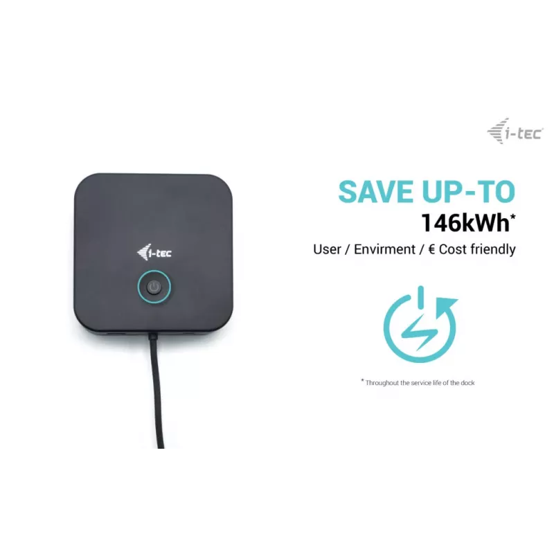 i-tec USB-C HDMI Dual DP dokstacija ar 100 W strāvas padevi
