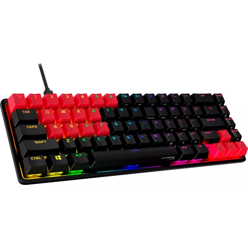 HyperX gumijas taustiņu uzgaļi – spēļu piederumu komplekts – sarkani (US izkārtojums)