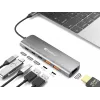 Sandberg USB-C dokstacija HDMI + 2xUSB-A + 2xUSB-C + PD100W, vadu, USB 3.2 Gen 1 (3.1 Gen 1) Type-C, 100 W, alumīnijs, 4K Ultra HD, 3840 x 2160 pikseļi