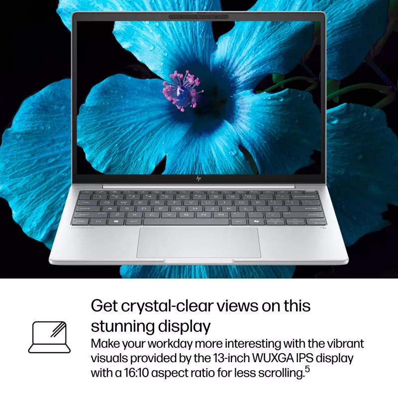 HP EliteBook 8 G1i AI Intel Core Ultra 5 225U klēpjdators 33,8 cm (13,3 collu) WUXGA 16 GB LPDDR5x-SDRAM Wi-Fi 7 (802.11be) Windows 11 Pro AI PC