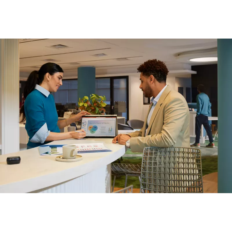 HP EliteBook X Flip G1i Next Gen AI PC Copilot+ PC Intel Core Ultra 7 258V Hybrid (2-in-1) 35,6 cm (14 collu) skārienekrāns WUXGA 32 GB LPDDR5x-SDRAM Wi-Fi 7 (802.11be) Windows 11 Pro Sudraba