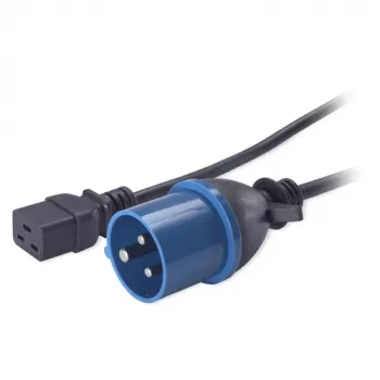 APC strāvas vads, C19 uz IEC309 16A, 2.5m, 2.5 m, IEC 309, C19 savienotājs, 90 - 250 V, 16 A