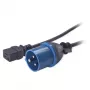 APC strāvas vads, C19 uz IEC309 16A, 2.5m, 2.5 m, IEC 309, C19 savienotājs, 90 - 250 V, 16 A