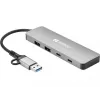 Sandberg USB-C/A uz 2xUSB-A+2xUSB-C centrmezgls