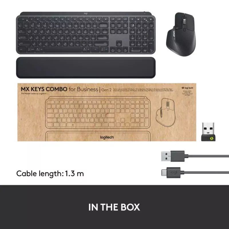 Klaviatūras un peles komplekts Logitech MX Keys Combo for Business Gen 2