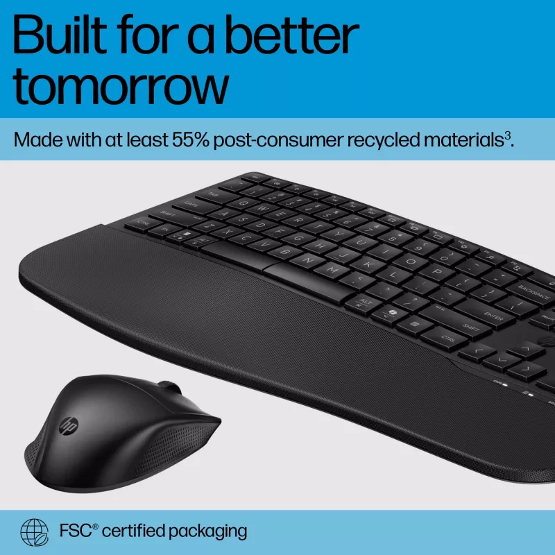 HP 685 Comfort Dual-Mode tastatūras un peles komplekts, pilna izmēra, bezvadu Bluetooth