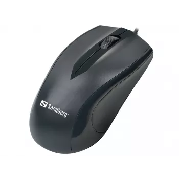 Sandberg USB pele, labās rokas, optiskā, USB Type-A, 1200 DPI, melna