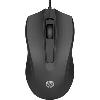 HP vadu pele 100, piemērota abām rokām, optiska, USB Type-A, 1600 DPI, melna