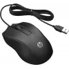 HP vadu pele 100, piemērota abām rokām, optiska, USB Type-A, 1600 DPI, melna