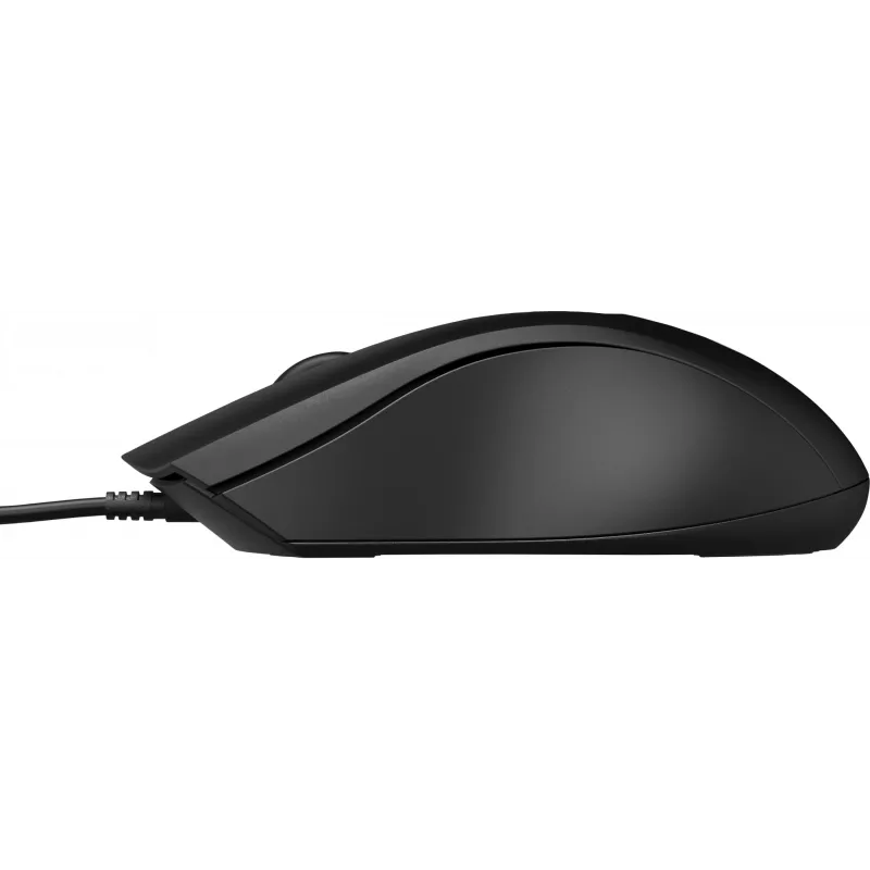 HP vadu pele 100, piemērota abām rokām, optiska, USB Type-A, 1600 DPI, melna
