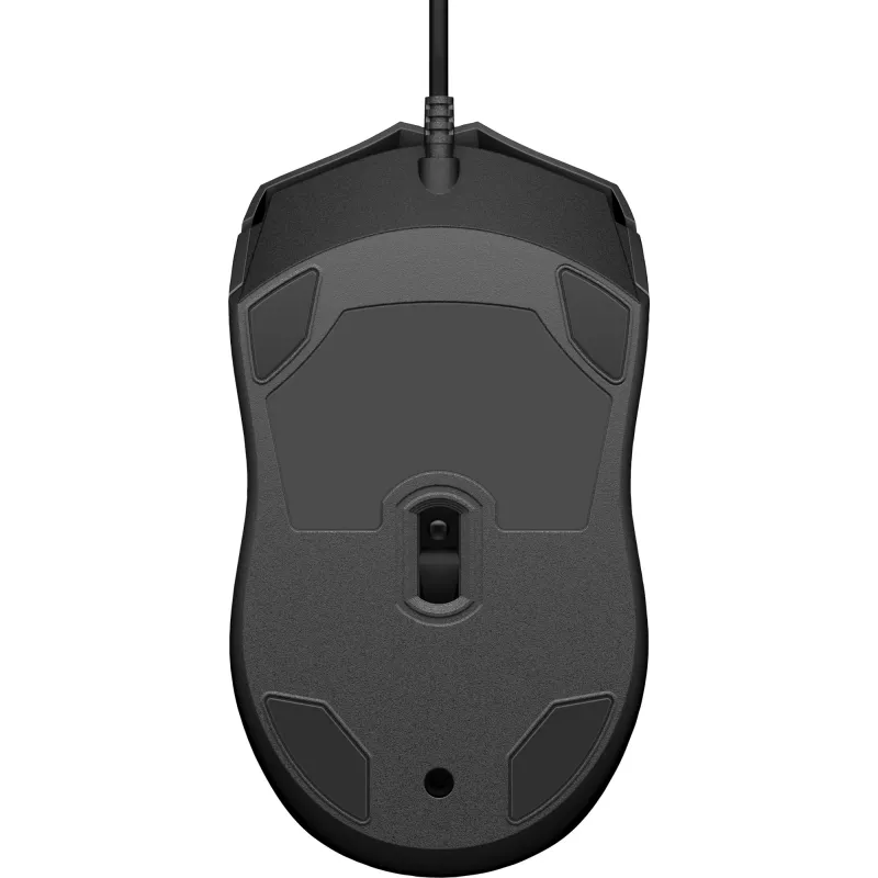 HP vadu pele 100, piemērota abām rokām, optiska, USB Type-A, 1600 DPI, melna
