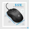 HP vadu pele 100, piemērota abām rokām, optiska, USB Type-A, 1600 DPI, melna