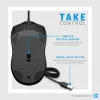 HP vadu pele 100, piemērota abām rokām, optiska, USB Type-A, 1600 DPI, melna