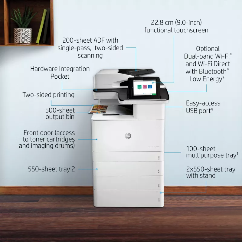 HP Color LaserJet Enterprise MFP M776dn, lāzeris, krāsu druka, 1200 x 1200 DPI, A3, tiešā druka, melns, balts